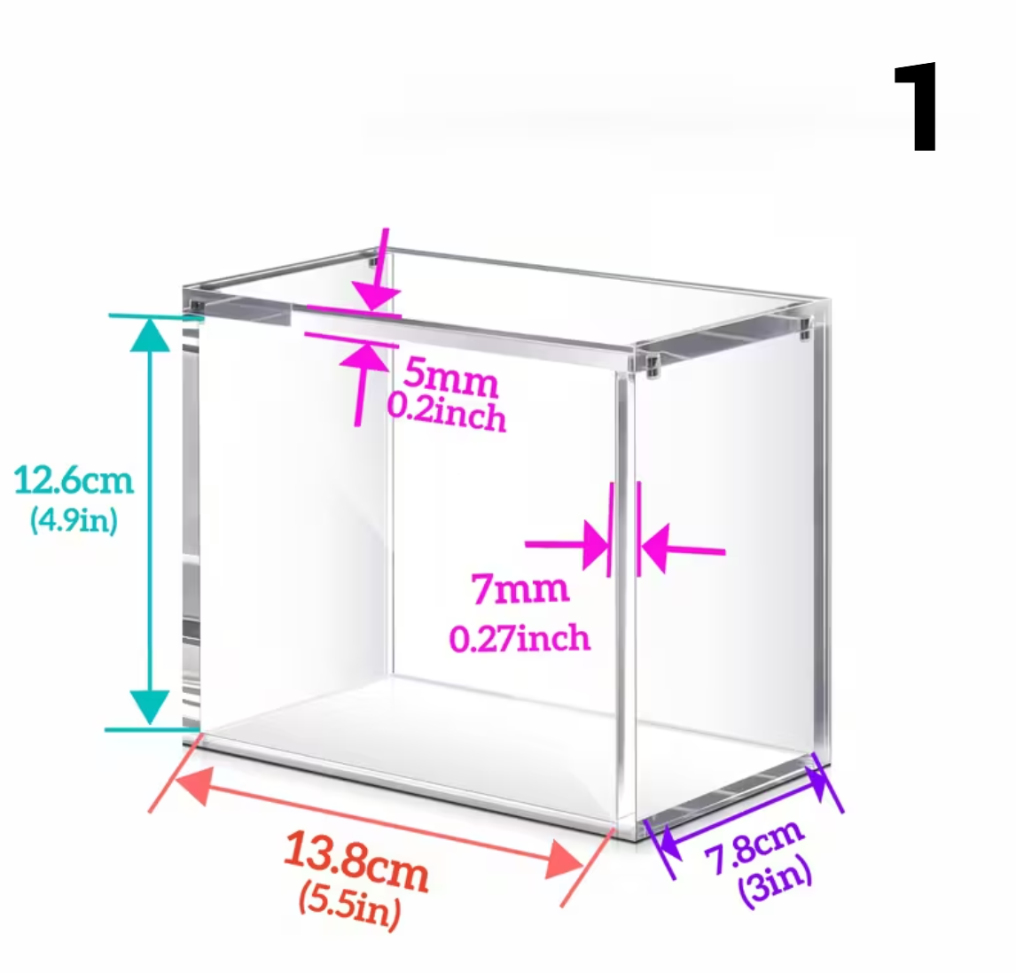 Boîtier Acrylique Empilable 5mm: Objets de Collection, Magnétique