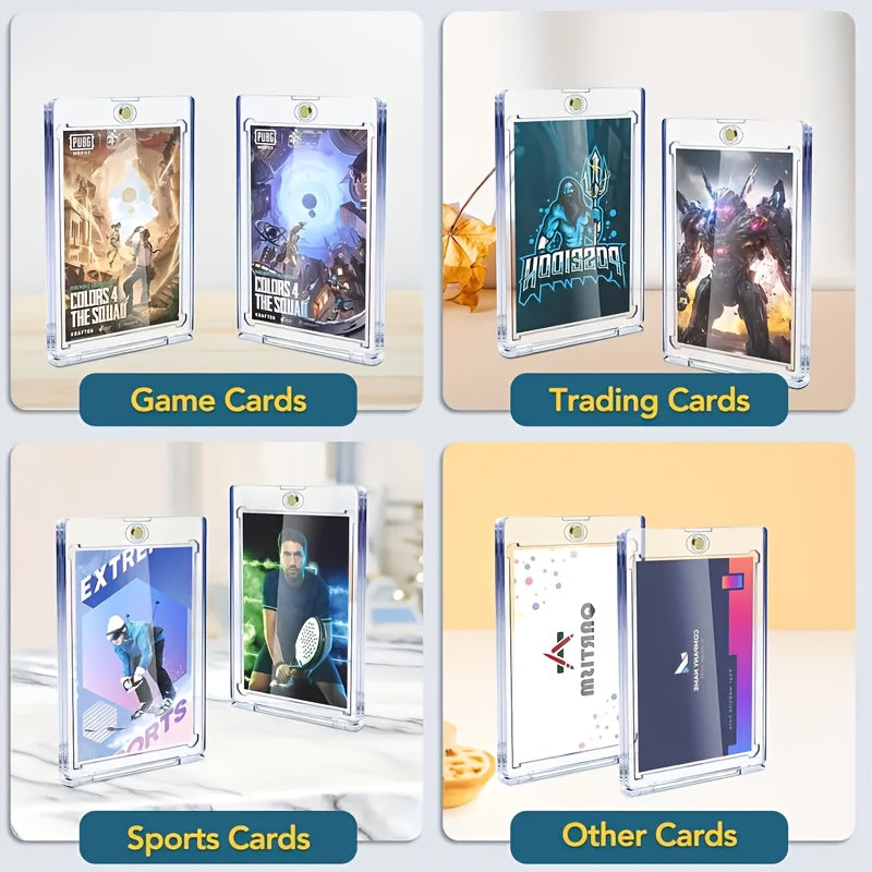 Lot 10 Étuis Magnétiques Rigides 35pt pour Cartes de Collection Sportives
