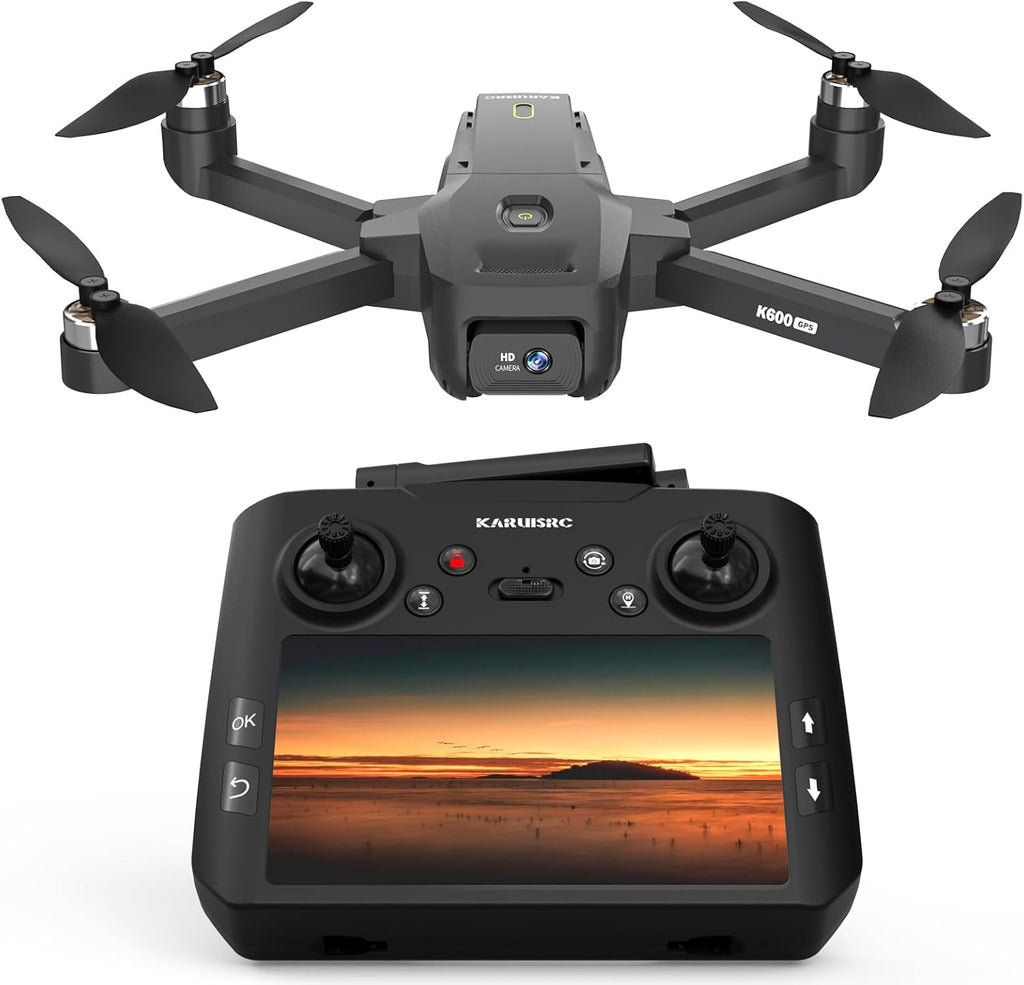 Drone GPS 4K EIS Caméra, Écran LCD 4.5", Retour Auto, Suivi Intelligent