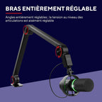 Trust Gaming GXT 255+ Onyx : Micro USB Pro Cardioïde, Bras Articulé Gaming