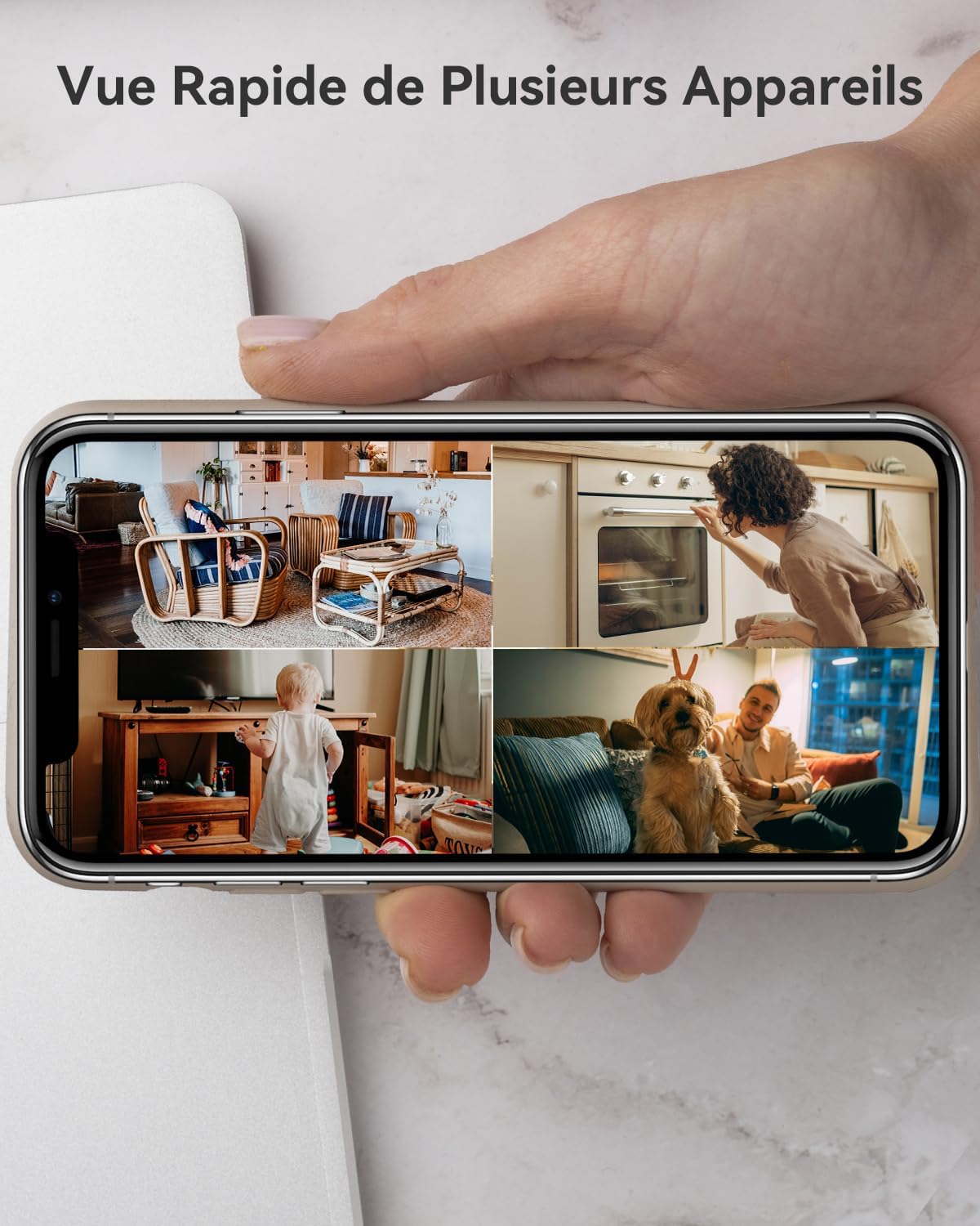 Imou Caméra Intérieure 2K 3MP WiFi 360° Détection AI Audio Bidirectionnel