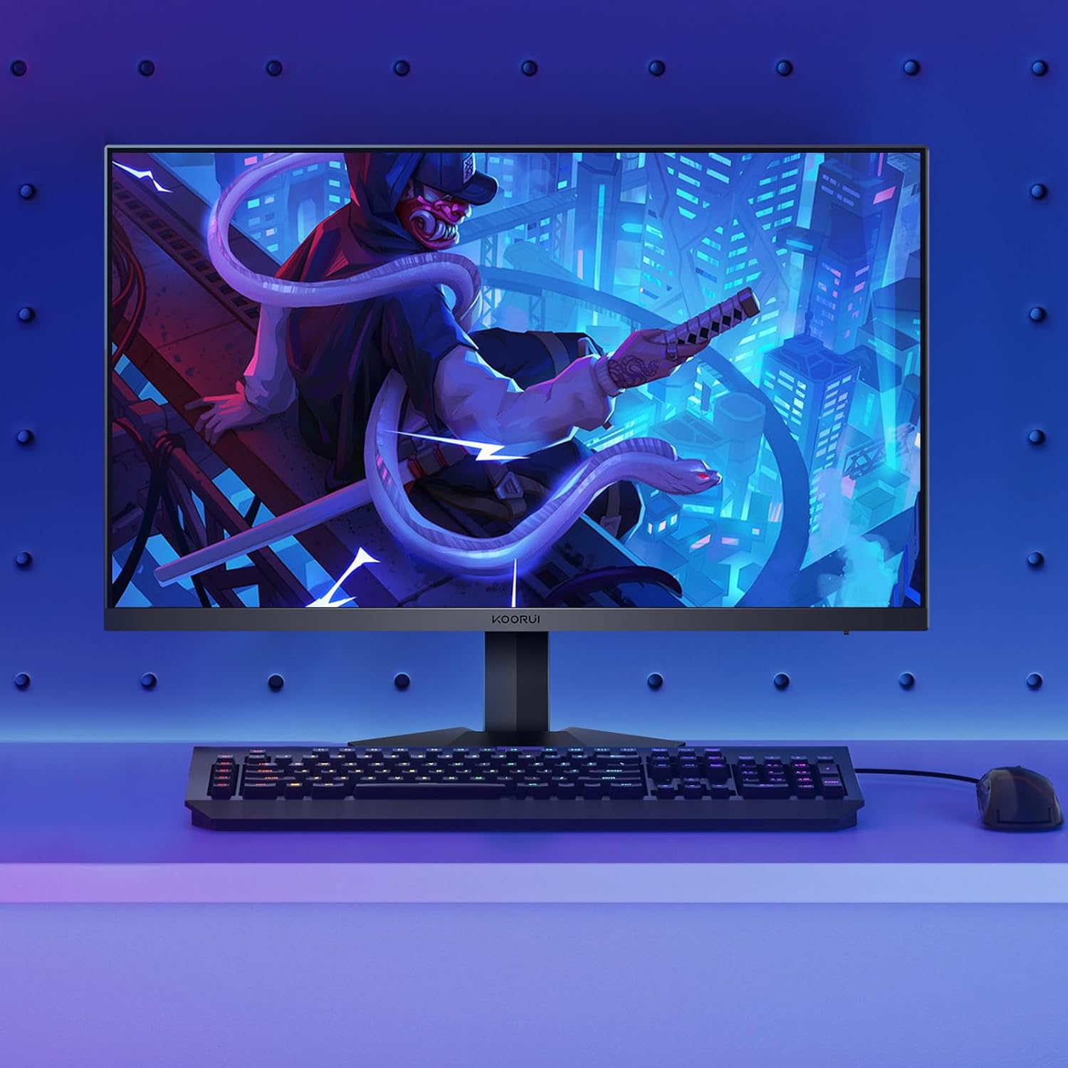 KOORUI Écran PC Gamer 27 Pouces FHD 240Hz 1ms, Adaptive Sync, DCI-P3 90%