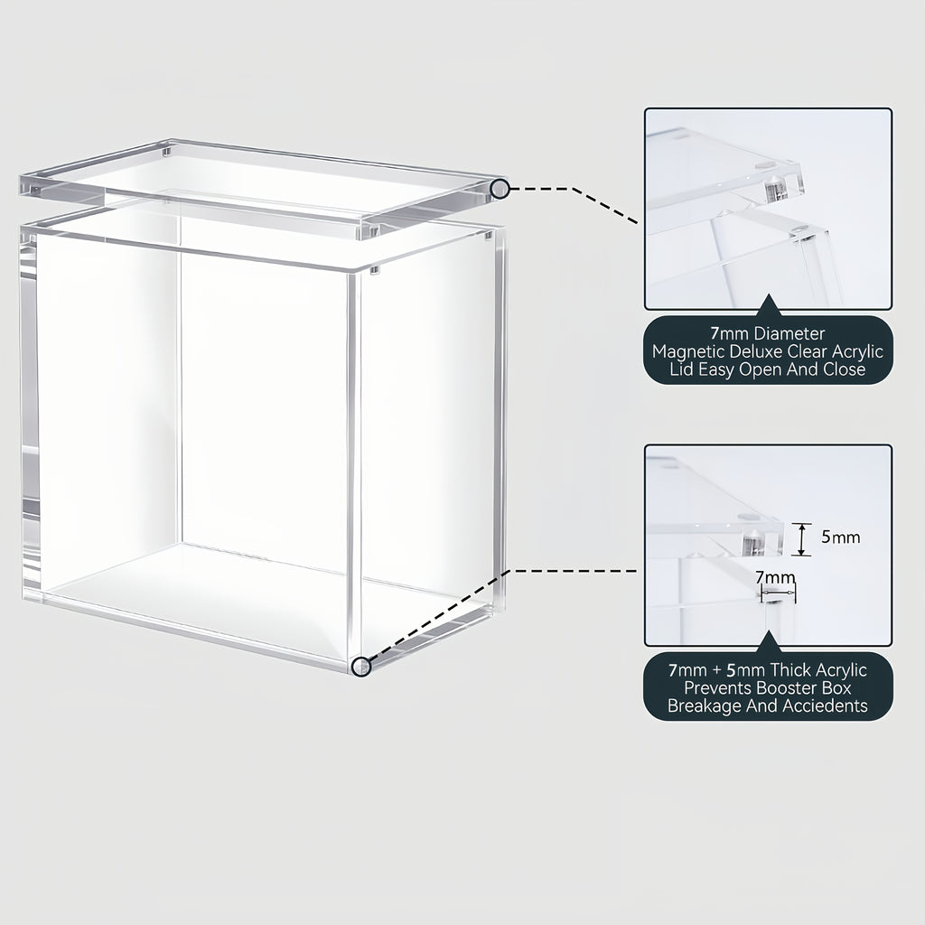 Boîtier Acrylique Empilable 5mm: Protection Cartes, Jouets, Objets de Collection, Magnétique