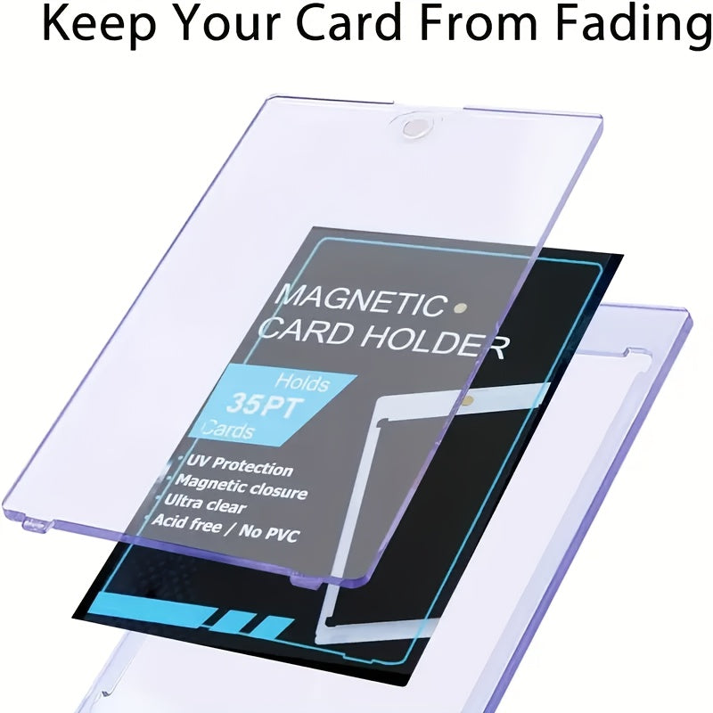 Lot 10 Étuis Magnétiques Rigides 35pt pour Cartes de Collection Sportives