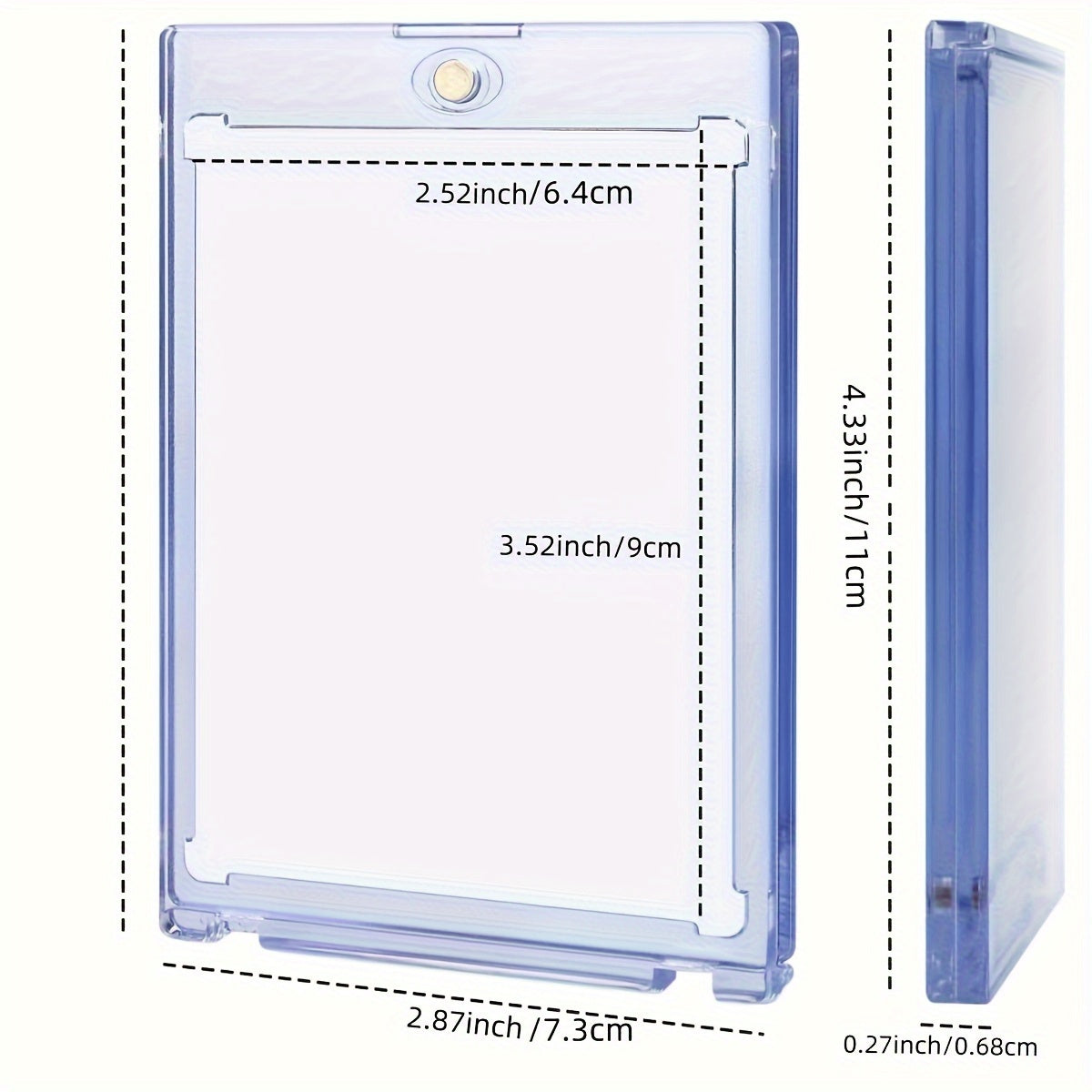 Lot 10 Étuis Magnétiques Rigides 35pt pour Cartes de Collection Sportives